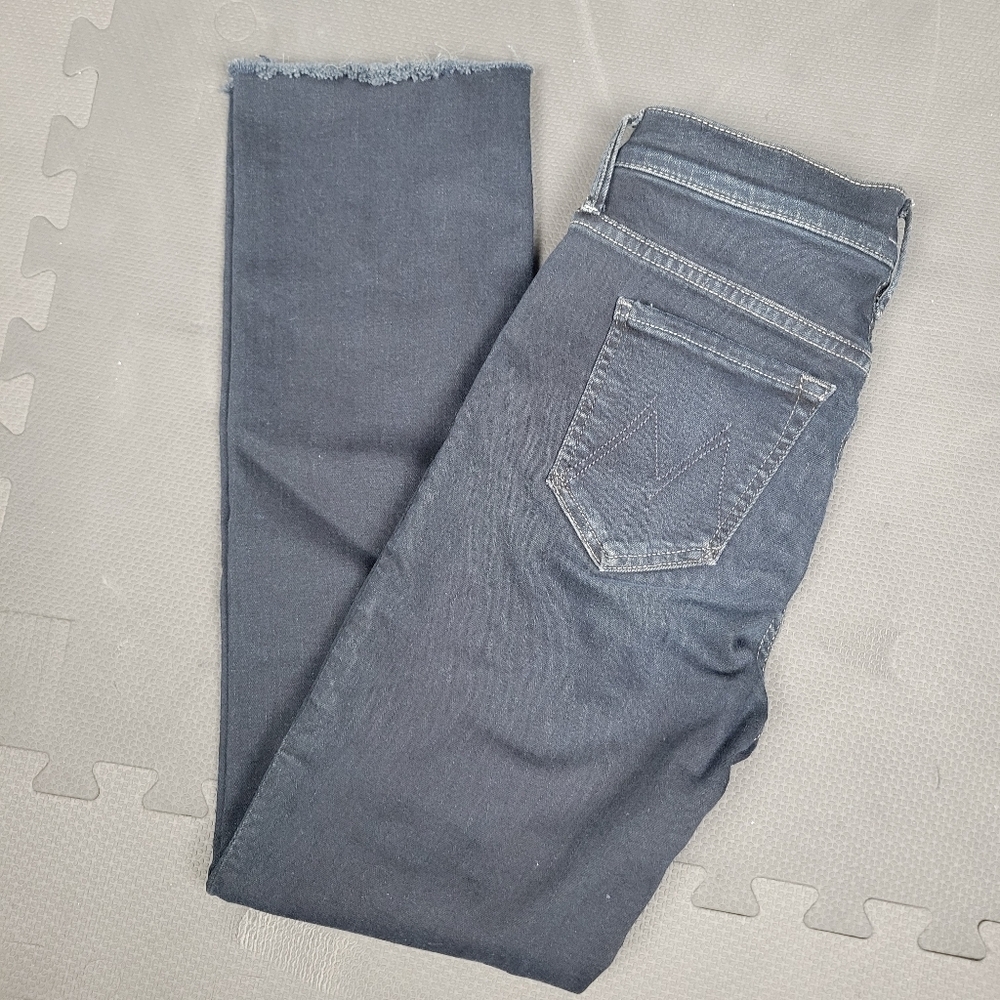MOTHER Denim Jeans The Rascal Ankle Snippet Skinny Womens 24 Dark Wash